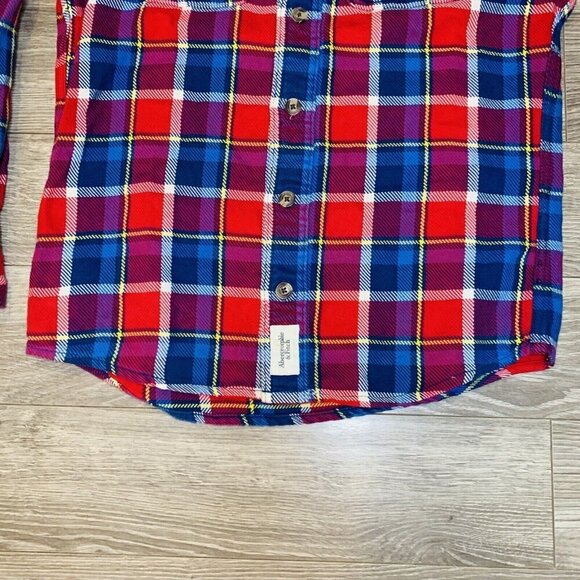 Abercrombie & Fitch Shirt Mens Small Button Up Long Sleeve Plaid Flannel Outdoor - Picture 4 of 15